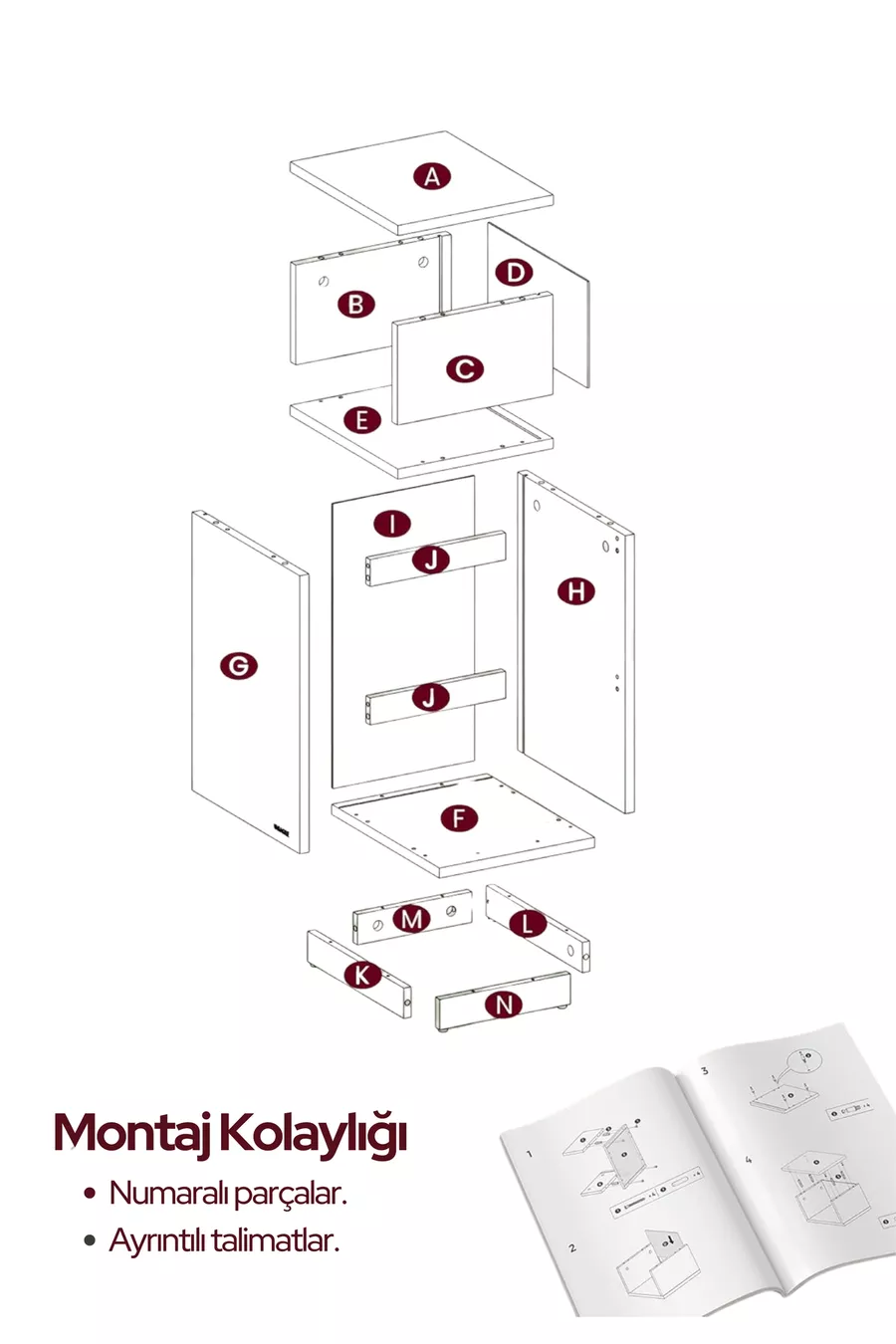 Table de chevet Alve Dar – 2 tiroirs, table d'appoint avec compartiment ouvert interchangeable pour chambre à coucher & salon M