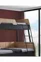Lit superposé, Lit superposé double large Alba, cm - cm - Noyer-Anthracite + 2 matelas Comfort