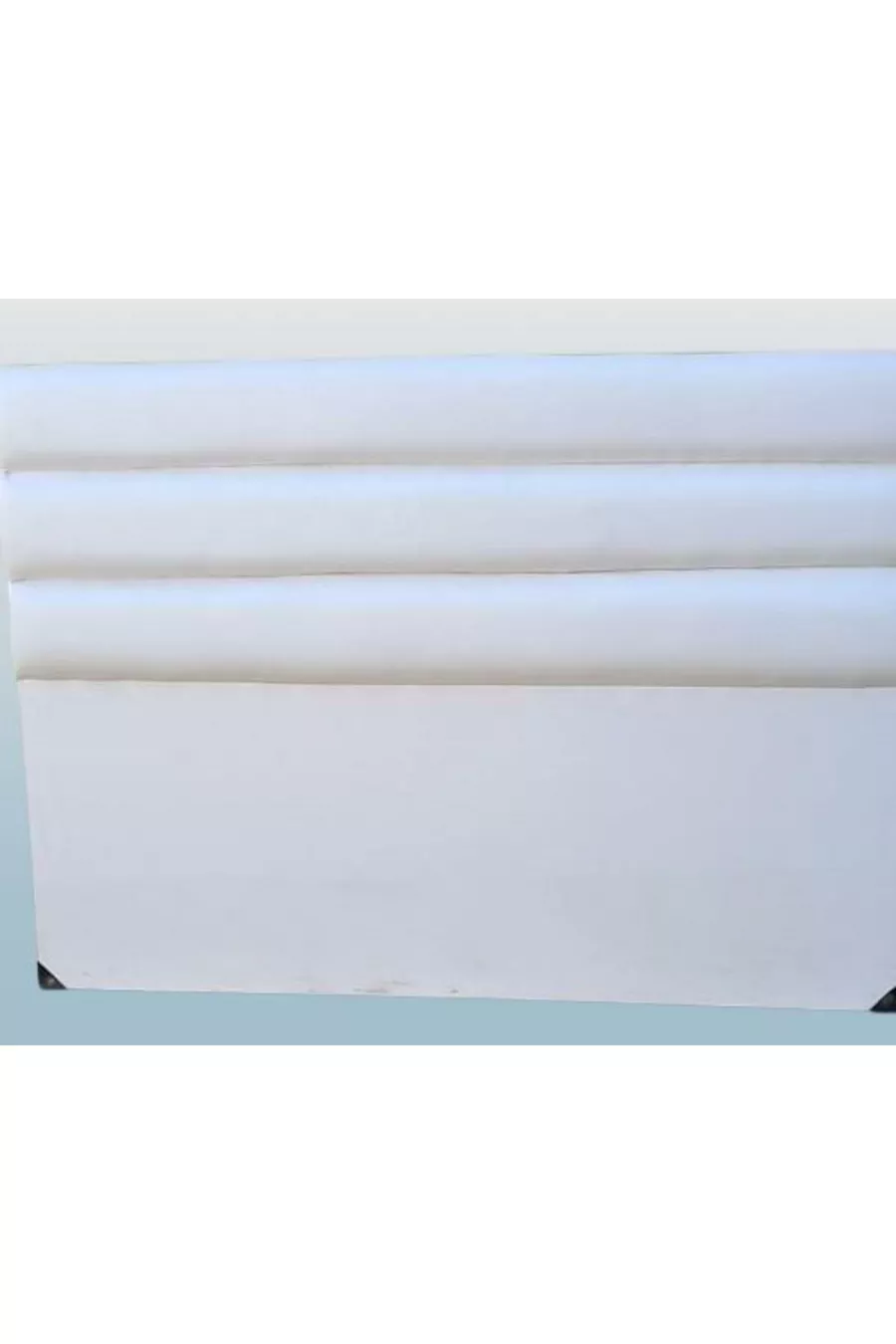 Titre DK Double Personne Modèle Cuir Synthétique Tissu Blanc Rempli en Tranches Fait Main