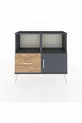 Commode Arges 2 étagères, 1 tiroir, 1 porte, Anthracite/Pin
