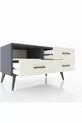 Commode Hyperion à une étagère et trois tiroirs Anthracite-Quartz