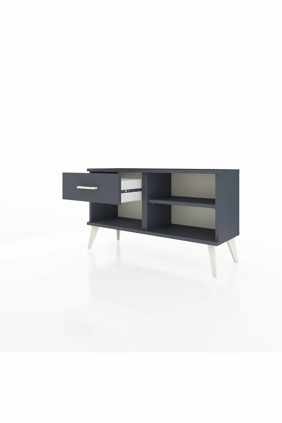 Commode Arges à une étagère et un tiroir, anthracite-anthracite