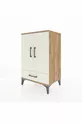 Commode Hyperion à 3 étagères, 1 tiroir et 2 portes, pin-gris