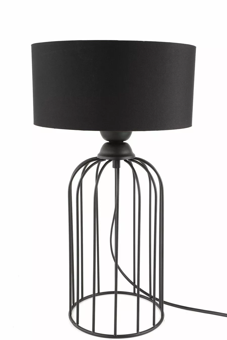 Lampe de table Tema noire avec abat-jour noir, lampe de table décorative, abajour, éclairage sur table d'appoint et chevet, décoration intérieure