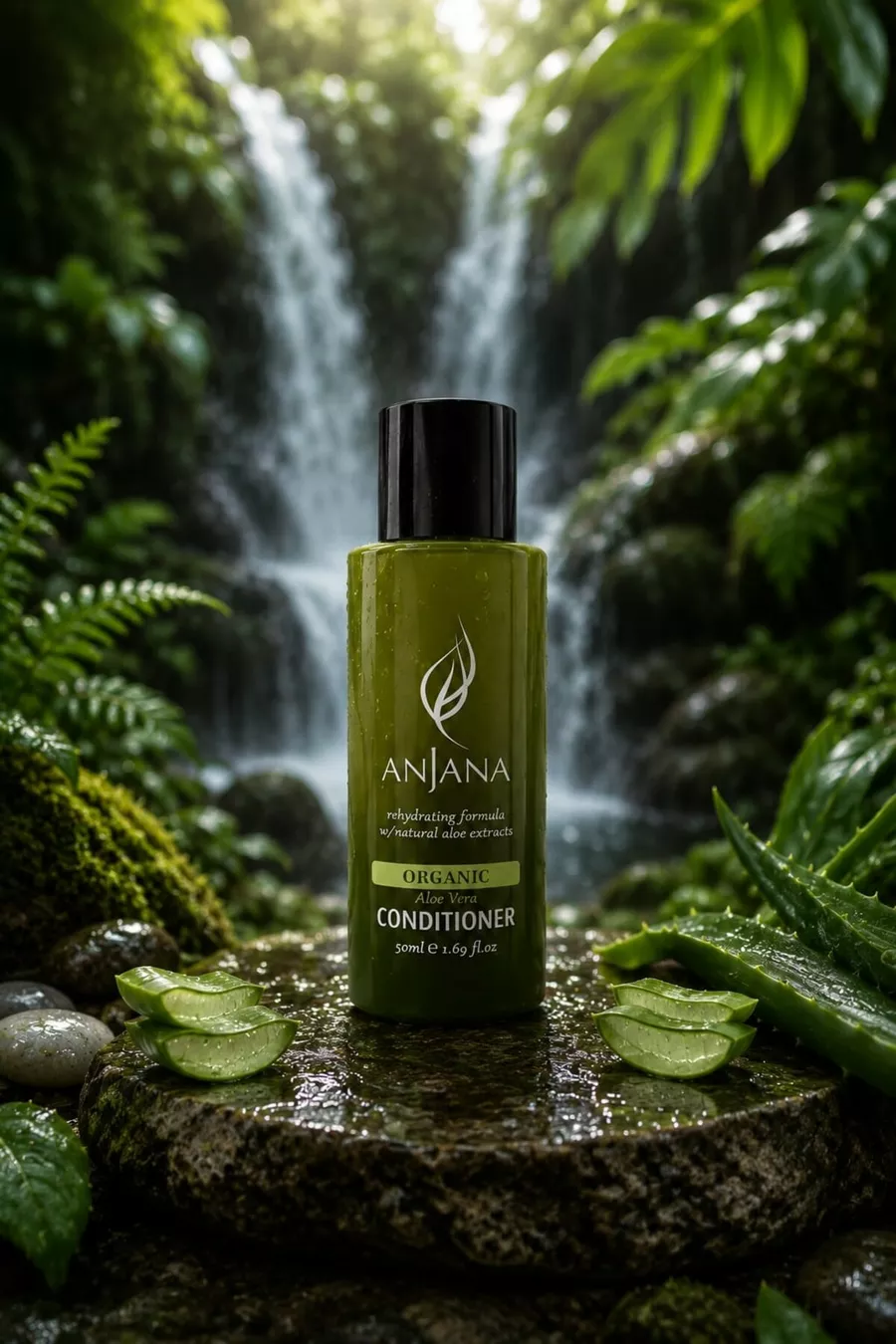 Après-shampoing Cheveux à l'Aloe Vera Biologique  ml – Après-shampoing Mini Hydratant et Réparateur Intense