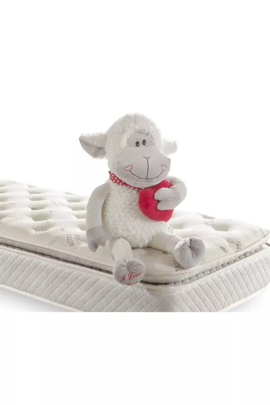 Matelas orthopédique à ressorts avec rembourrage en plumes d'oie en coton biologique, disponible en simple, double et pour bébé