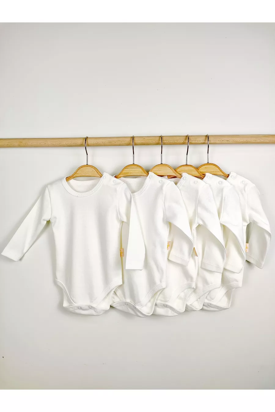 Lot de 5 Bodies Bébé à Manches Longues 0-5 Ans % Coton Body Bébé en Coton Unisexe Fille Garçon