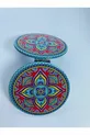 Poche, Sac, Miroir de maquillage, Motif élégant, Avec pierres, Double face, Rond 7cm
