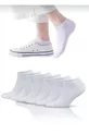 6 Paires de Sneakers Chaussettes Courtes d'Été Unisexes Blanches