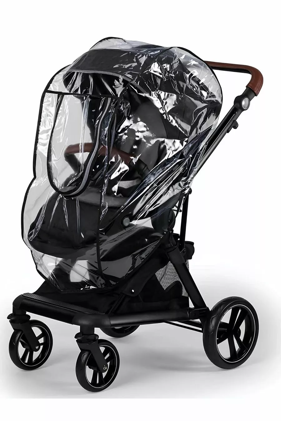 Imperméable de poussette ultra-luxueuse avec fermeture éclair (CONVIENT À TOUTES LES POUSSETTES) Noir