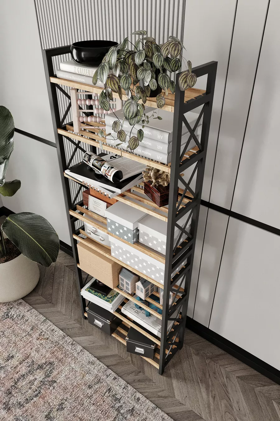 ÉTAGÈRE DÉCORATIVE MULTIFONCTION À 8 NIVEAUX POUR CHAUSSURES