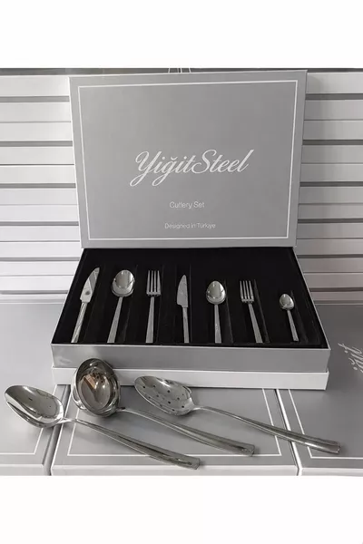 Ensemble de cuillère, fourchette et couteau en acier inoxydable émeraude pour une personne, pour cadeaux et dot