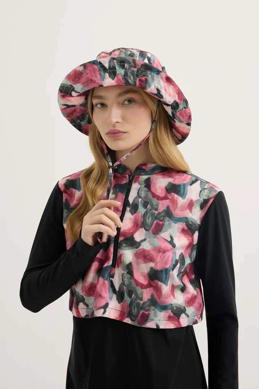 Chapeau Seau À Motifs Amovible Prune