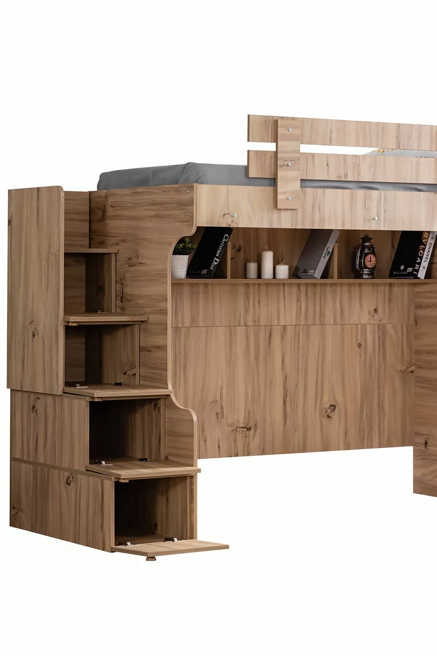 Lit superposé, armoire et bureau Viva Ranza 1 matelas Comfort
