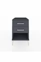 Table de chevet Kronos à 2 tiroirs Anthracite-Anthracite