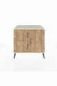Commode Kronos 2 étagères 3 portes Pierre de lune-Pin/Pierre de lune