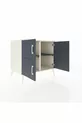 Commode Kronos 2 étagères 3 portes Pierre de lune-Anthracite
