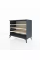 Commode Hyperion 3 étagères Anthracite-Pierre de lune