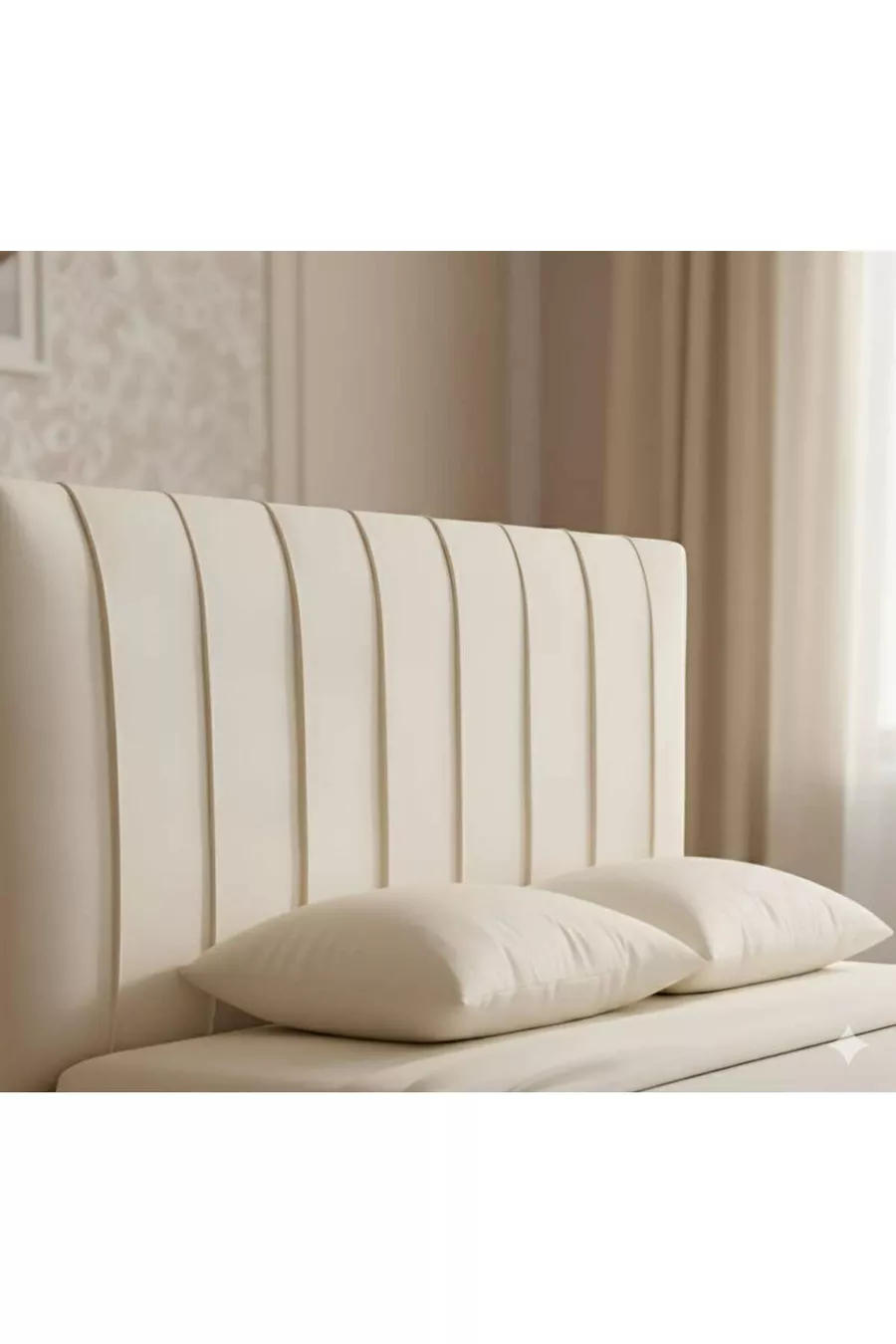 housse de tête de lit couleur crème