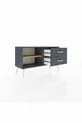 Commode Arges à une étagère et 2 tiroirs Anthracite-Sapin/Anthracite