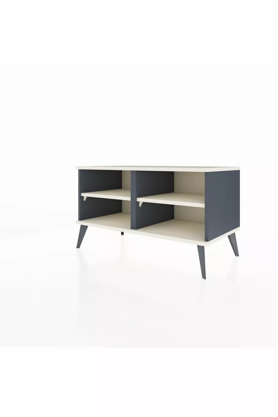Commode Hyperion 2 étagères Anthracite-Pierre de lune
