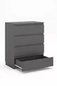 Commode Derinkuyu à 4 tiroirs pour chambre à coucher, chambre de bébé, chambre d'adolescent, anthracite