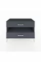 Commode Hyperion à une étagère et 2 tiroirs Anthracite-Anthracite