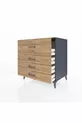 Commode Kronos 4 tiroirs Anthracite-Pin