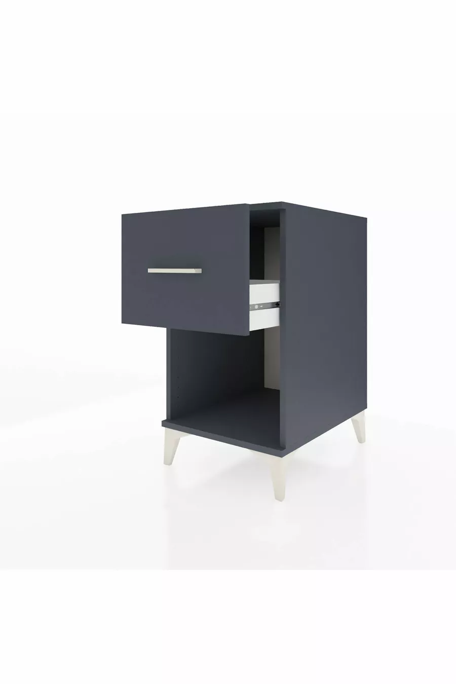 Chevet Kronos avec un tiroir unique Anthracite-Anthracite