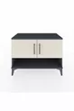 Commode Hyperion 2 étagères 2 portes Anthracite-Pierre de lave