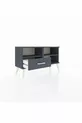 Commode Arges 2 étagères 1 tiroir Anthracite-Anthracite