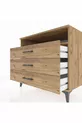 Commode Kronos à une étagère et 3 tiroirs en pin-pin