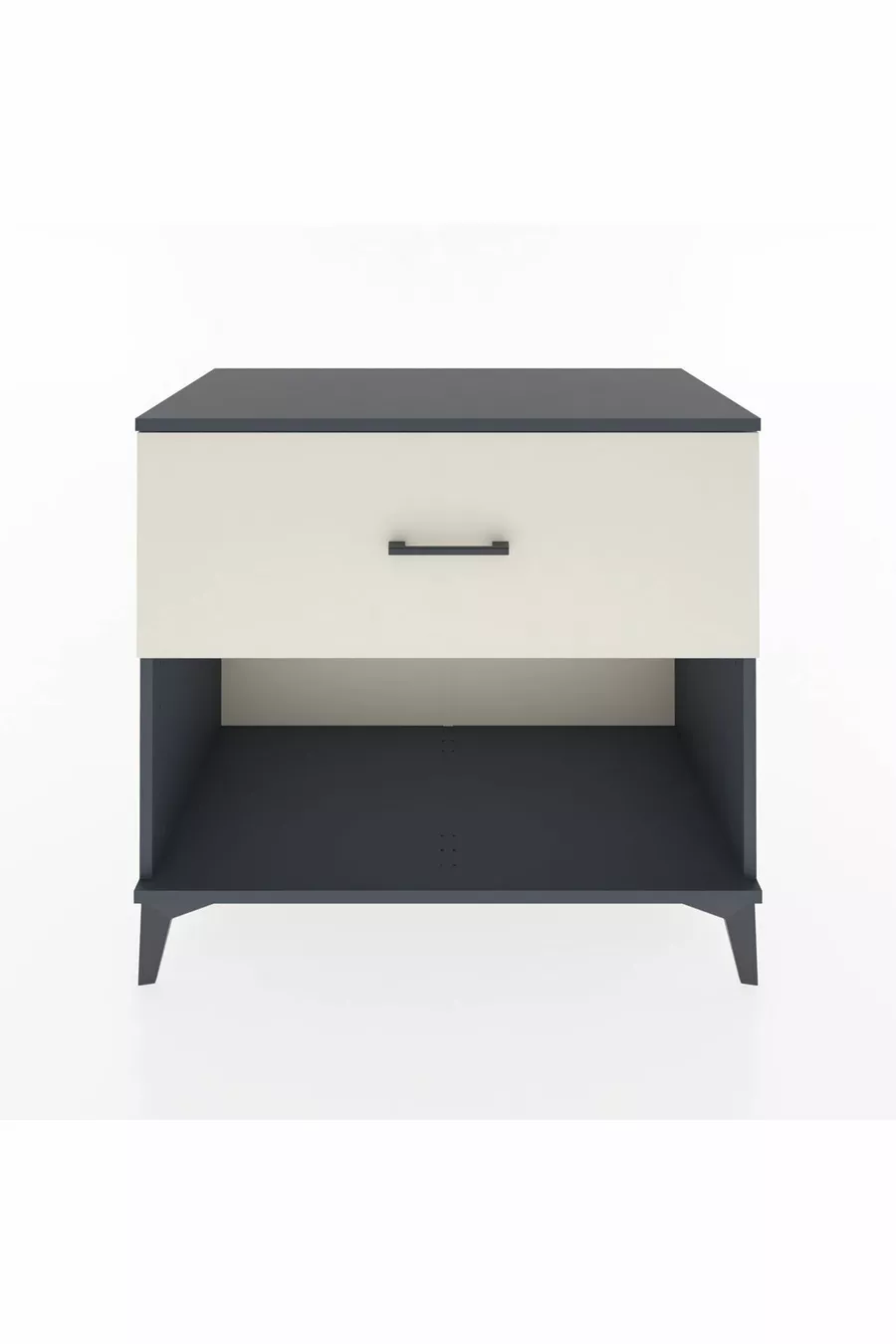 Commode Hyperion à un tiroir Gris anthracite-Sable