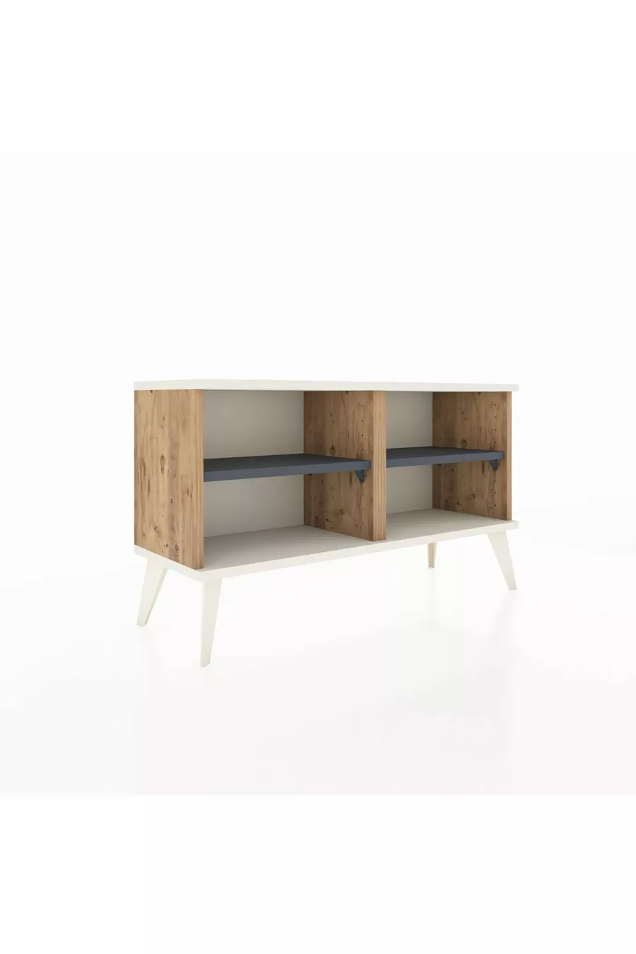 Commode Arges à 2 étagères Pin-Ayatş/Anthracite