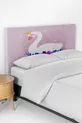 Housse de tête de lit pour enfants avec motif de cygne rose