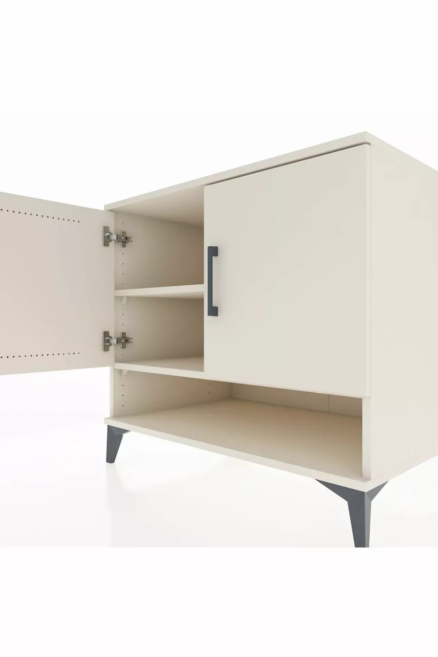 Commode Kronos 2 étagères 2 portes Pierre de lune-Pierres de lune