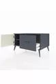 Commode Kronos avec une étagère, un tiroir et une porte, Anthracite-Pierre de lune/Anthracite