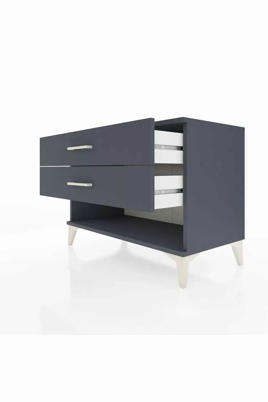 Commode Hyperion 2 tiroirs Anthracite-Anthracite
