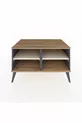 Commode Kronos 2 étagères Anthracite-Pin/Gris pierre