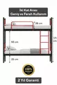 Lits superposés Trend compatibles avec matelas rouge Métal démontable