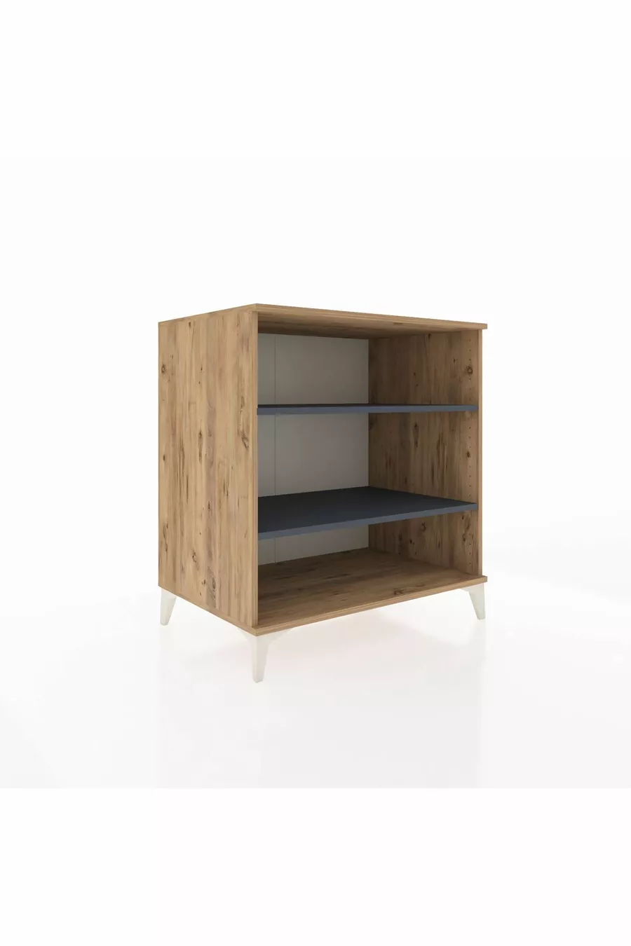 Commode Kronos 2 étagères Pin-Anthracite