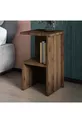 Table de chevet et table d'appoint polyvalente Roisin Modern Noyer Antique