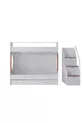 Lit superposé Ranza, lit superposé Vita Bohem avec tiroirs blanc, armoire à 4 portes, 3 matelas Comfort