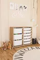 Armoire à jouets 3 profondurs 9 paniers, meuble polyvalent pour cuisine, cellier et salle de bain