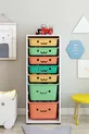 KIDS Armoire à jouets avec 7 paniers et sourires Boîte de rangement pour jouets
