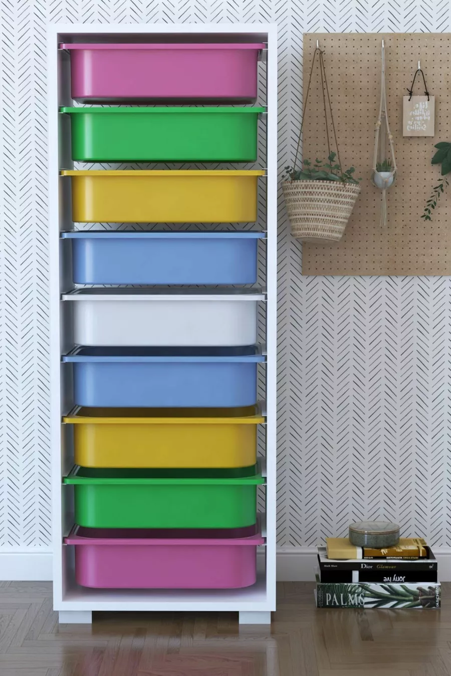 Armoire à jouets à 9 paniers polyvalente - Colorée