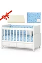 Petit berceau bercé pour bébé avec lit et ensemble de sommeil bleu, cadeau