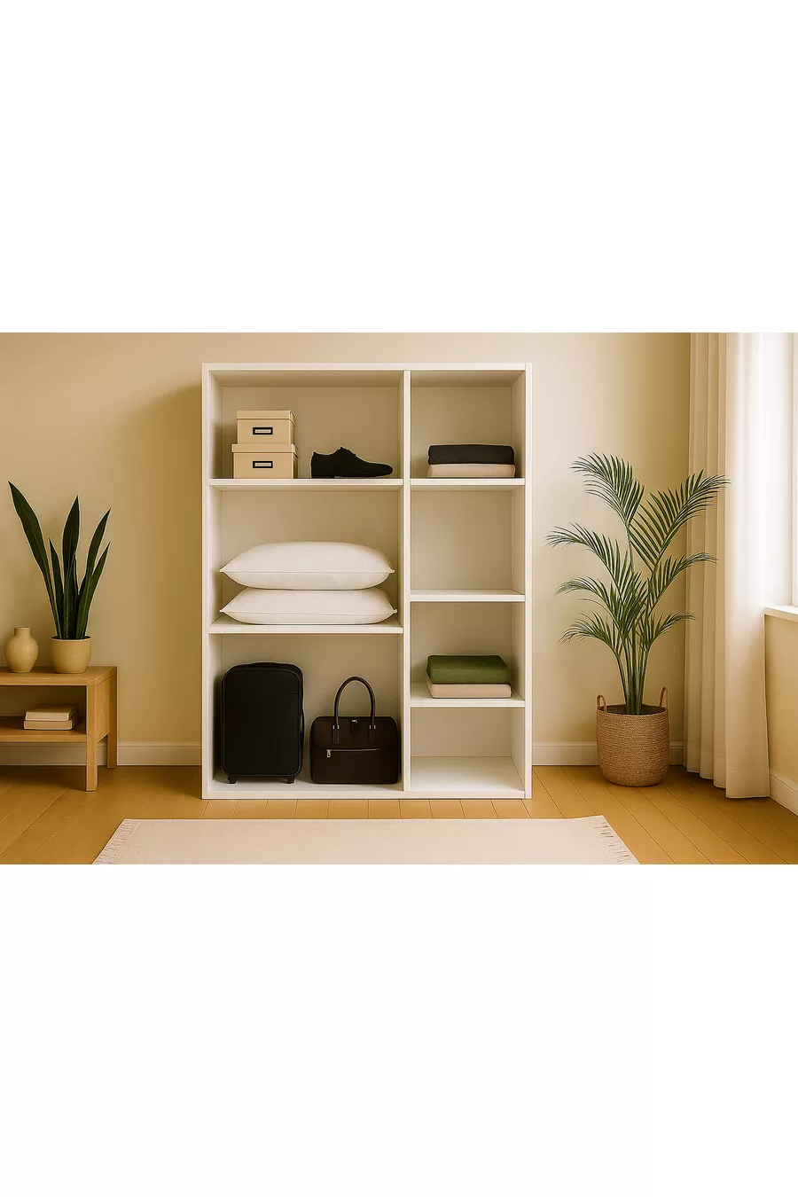 Armoire à chaussures à 3 portes  % MDF |  cm | Blanc – Garde-robe moderne multifonctionnelle