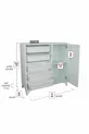 Armoire à 5 paniers, armoire polyvalente, armoire à jouets Kayra blanche
