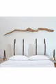 Tête de lit en cuir avec sangles + ensemble de 2 étagères murales pour chambre à coucher